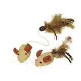 Kerbl Souris en plumes naturelle 4,5 cm