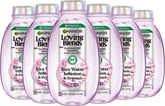 Garnier Loving Blends Rice Water Infusion & Zetmeel Shampoo - 6x300 ml