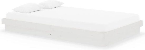 vidaXL Bedframe massief hout wit 120x200 cm