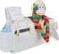 Relaxdays bedside pocket - 8 vakken - vilt - 23 x 43 x 11 cm - opbergzak - wit