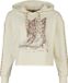 Pussy Deluxe Wild West Boots Cropped Hoodie Dames Trui met capuchon - gebroken wit - XL
