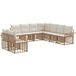 Vidaxl Ensemble de canapés d'extérieur 9 pc blanc naturel et crème