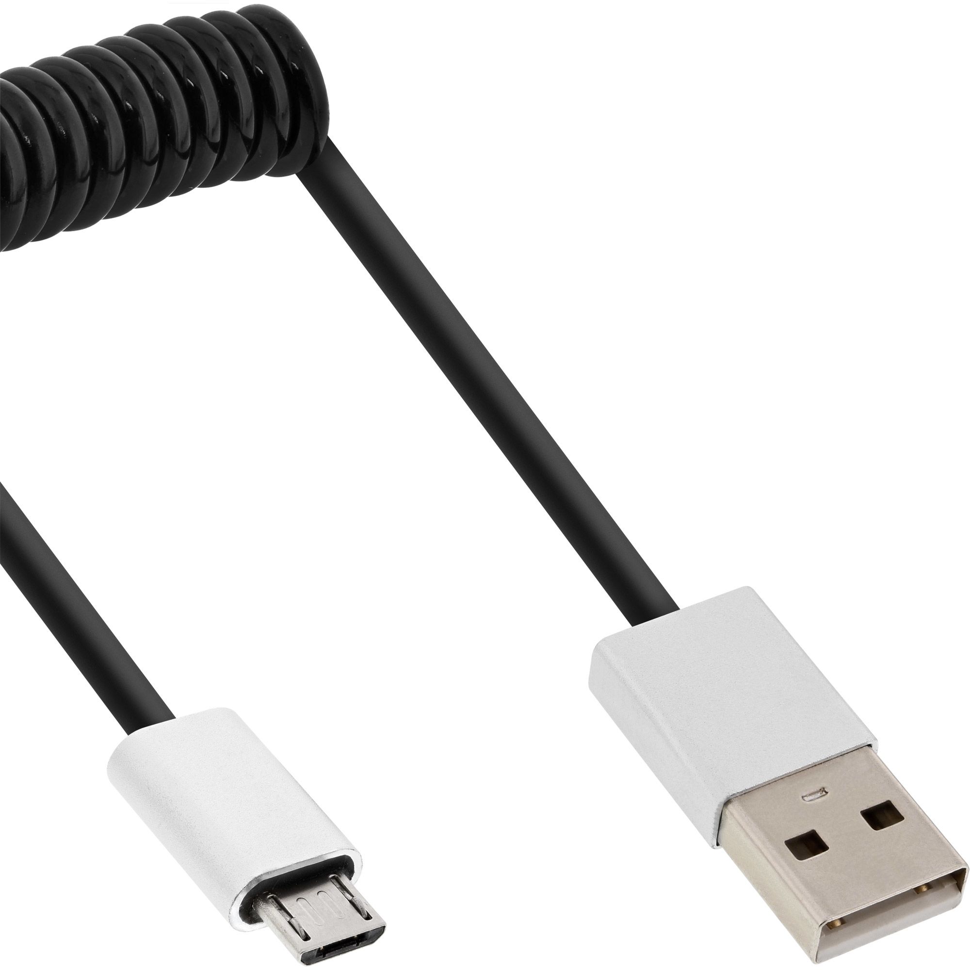 InLine USB 2.0 Cable - 3m - Micro-USB B to USB A - Black