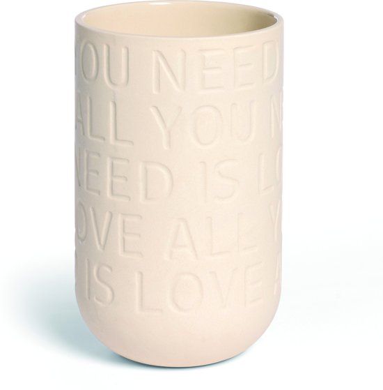Kähler Design Love Song Vaas - 17 cm - Creme