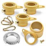Mofeez Gold Rotating Flagpole Halyard Clips