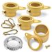 Mofeez Gold Rotating Flagpole Halyard Clips