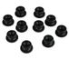 Unitec 10360 ronde knop kunststof 8 stuks, zwart