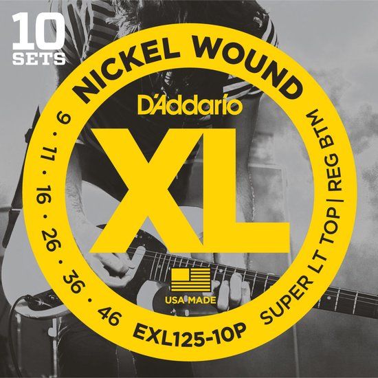 D'Addario EXL125-10P 09-46 10er Set nikkel omwonden