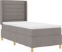 vidaXL lit boxspring avec tête de lit taupe 90 x 190 cm tissu