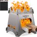 OEM Shenzhen Haorui Industrial Technology Co., Ltd. Opvouwbaar draagbaar houtkachel mini-houtkachel campingkooktoestel compact hobo-kooktoestel - picknick BBQ camping wandelen reizen