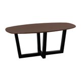 QUVIO Eettafel Sofia - Deens ovaal - 180x90 cm - W-poot - FSC® gecertificeerd mangohout - Bruin