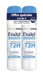 Etiaxil Anti-transpirant aerosol bescherming 72H - zonder alcohol - sterke bescherming tegen zweet en geuren - gevoelige huid - dermatologisch getest* - anti-vlekken - 2 x 150 ml