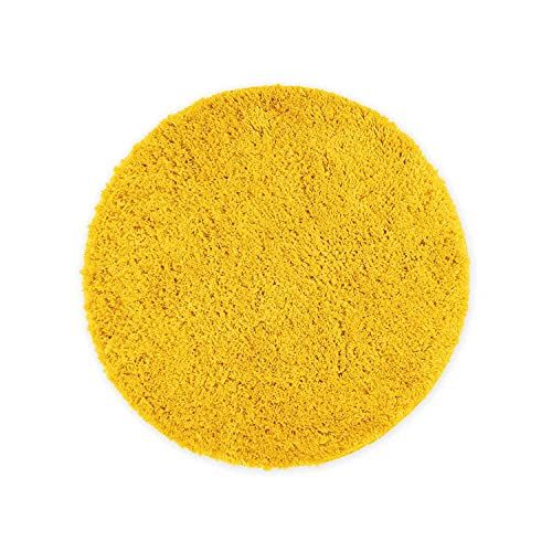 WohnDirect Badkamer Tapijt Geel - Toiletmat Ø 56cm - Antislip & Machinewasbaar
