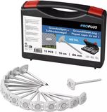 Proplus Grondzeilpen - 15x stuks - metaal - 10 cm - Zilver