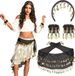 Boland - Set Belly dance zwart - Volwassenen - Vrouwen - Buikdanseres - 1001 Nacht