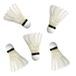 Gebro Set van 20x stuks badminton shuttles met veertjes - wit - 9 x 6 cm - Veren shuttles om mee te badmintonnen