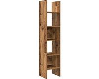 vidaXL Boekenkast - 5-laags - 40 x 35 x 180 cm - Bewerkt hout - Oudhout