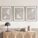 Lot de 3 affiches / posters triptyque - Formes géométriques - 3 affiches - 70x100 cm (cadres non fournis) - Bordure blanche