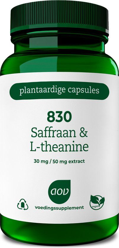 AOV 830 Saffraan & L-theanine - 30 vegacaps
