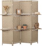 HOMCOM Kamerscherm Natuurhout 181x180x1,6cm
