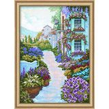 RTO Bloeiende Stad Cross Stitch Kit-9.75 "X13.75" 14 Count