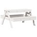 VidaXL Picknicktafel pour enfants 88x97x52 cm bois de pin massif blanc