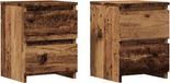 vidaXL Nachtkastjes 2 st 30x30x40 cm bewerkt hout oud houtkleurig