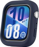Wigento Huawei Siliconen beschermhoes voor de Huawei Watch Fit 4, halfomsluitend, donkerblauw