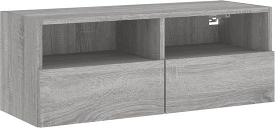 vidaXL Tv-wandmeubel 80x30x30 cm bewerkt hout grijs sonoma eikenkleur