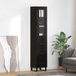 vidaXL Hoge kast, zwart, eikenlook, 34,5 x 34 x 180 cm, houtvezel