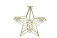 SUD IMPORT Metaal gouden kandelaar ster 34 cm, mix, normaal