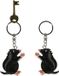Bellatio Decorations Shoppartners Bv Houten mol sleutelhanger - 2x - 5 cm - Zwart