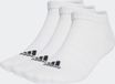 adidas Sportswear Chaussettes courtes de sportswear fines et légères 3 paires - Unisexe - Blanc - 37-39
