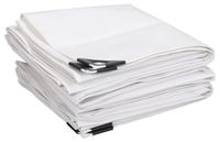 Markies Housse de protection imperméable en PE - Durable - Avec œillets - 4 x 8 mètres - Blanc