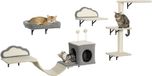 PawHut Kattenschappen Set Polyester, spaanplaat 50L x 40B x 84H cm Beige
