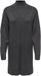 ONLY ONLPRINCESS LS HIGHNECK DRESS KNT NOOS Dark Grey Melange Viscose Blend Mini Dress
