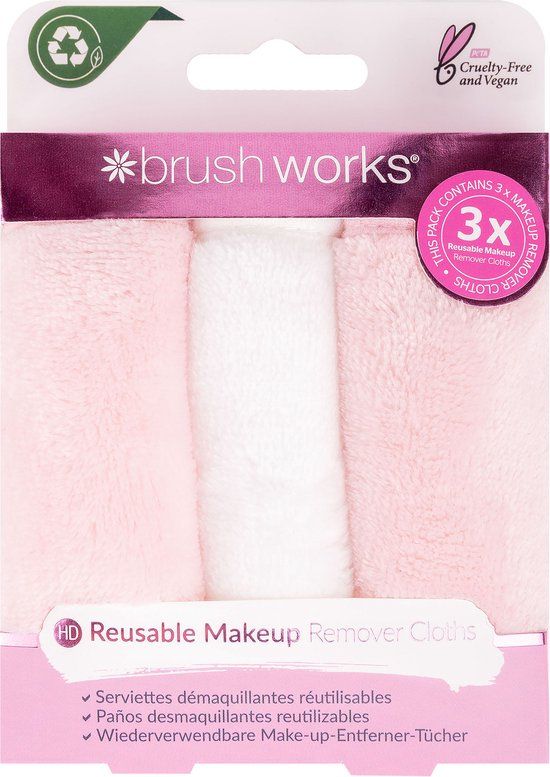 Brushworks Reusable Makeup Remover Cloths - 1 stuk - Unisex