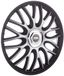 4-Delige J-Tec 4-Delige Wieldoppenset Orden 16-inch Zwart + Chroom Ring