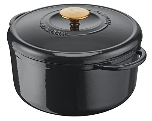Tefal Pierre Gagnaire Héritage stoofpan van gietijzer, rond, 25 cm, 5 l, grijs E2570404