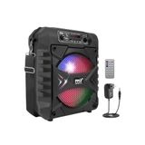 Pyle Bluetooth Luidsprekersysteem - 300W - Draagbare Oplaadbare Bluetooth Speaker - Binnen en Buiten - Subwoofer Systeem - AUX- Microfooningang - Partylampen - MP3, USB - Radio - Afstandsbediening