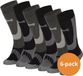 Xtreme Sockswear Xtreme Skisokken - 6 paar unisex skikousen kniehoogte - Multi Black - Maat 45/47