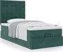 Maison Exclusive - Cadre de lit ottoman avec matelas, vert foncé, 100x200 cm, velours