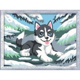 Ravensburger CreArt, Malen nach Zahlen Kinder - Frecher Husky