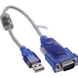 InLine 33304X USB-A naar RS-232 adapterkabel, 0.2m, Blauw