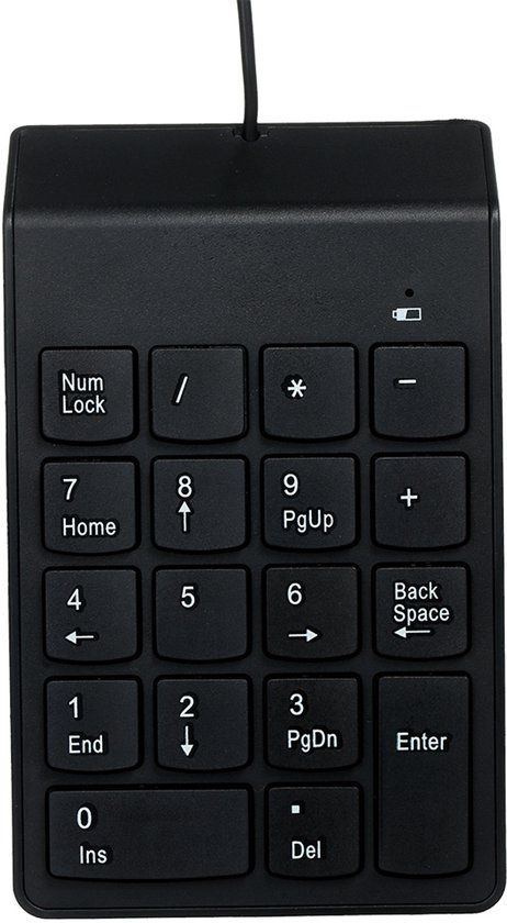 Gembird USB Numeriek Toetsenbord - Bedraad - Compact Design - Zwart