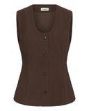 SOAKED IN LUXURY Bodywarmer 'SLSemiki' bruin