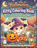 Halloween Kitty Coloring Book for Kids Ages 4-8