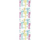 vidaXL Doucherolgordijn - 70x240 cm - Textiel - Kleurrijke woorden