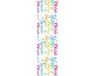 vidaXL Doucherolgordijn - 70x240 cm - Textiel - Kleurrijke woorden
