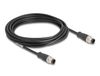 DeLOCK 80808 Câble réseau M12, câble de brassage CAT 5e S/FTP 5,00 m Noir